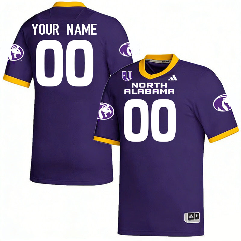 Custom North Alabama Lions Name And Number Football Jerseys-Purple